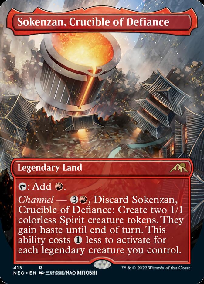 Sokenzan, Crucible of Defiance (Borderless) [Kamigawa: Neon Dynasty] | North Game Den