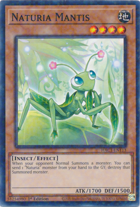 Naturia Mantis (Duel Terminal) [HAC1-EN113] Common | North Game Den