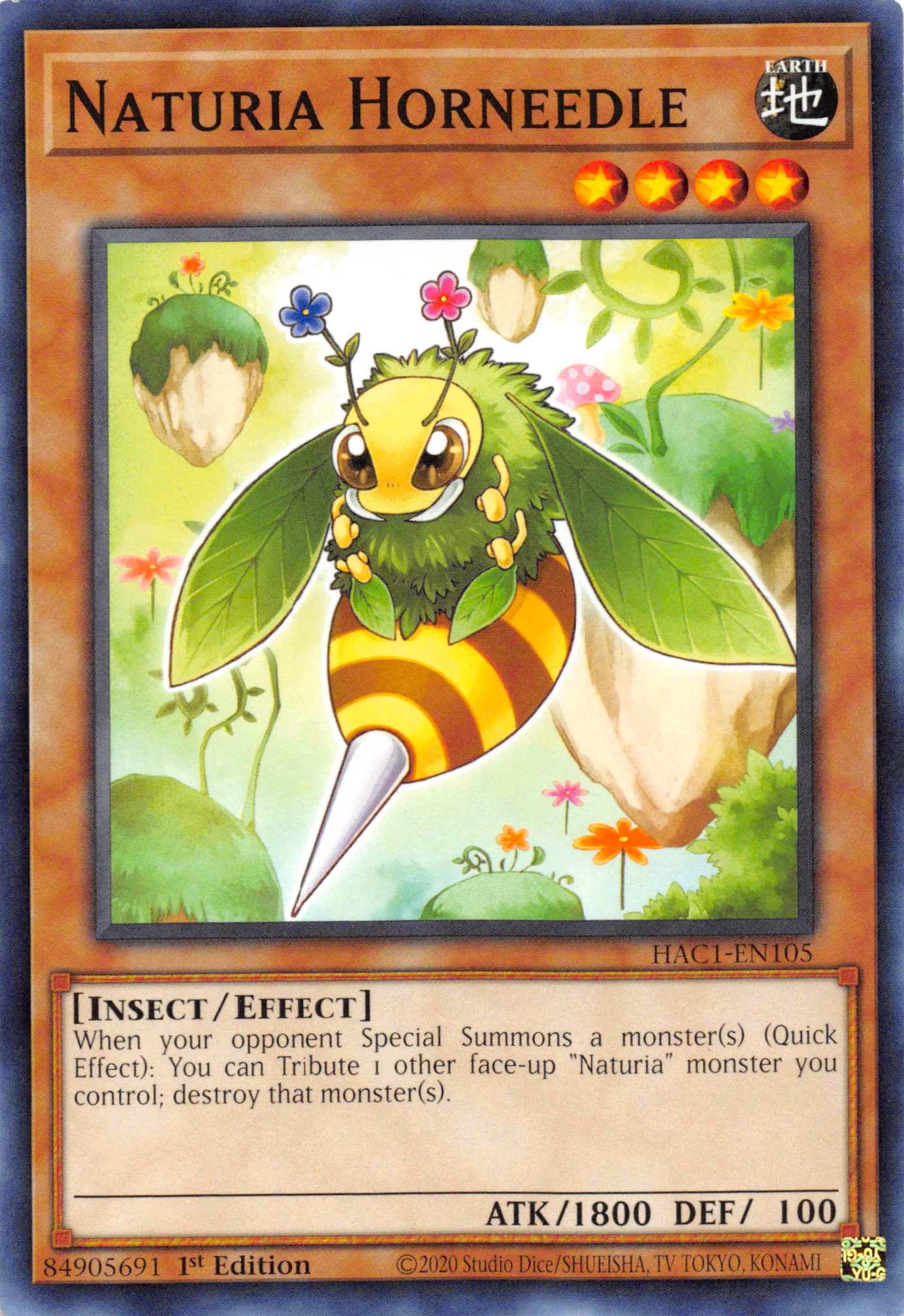 Naturia Horneedle [HAC1-EN105] Common | North Game Den