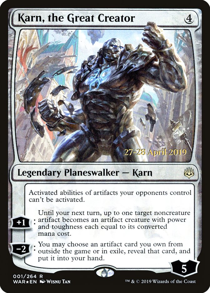 Karn, the Great Creator  [War of the Spark Prerelease Promos] | North Game Den