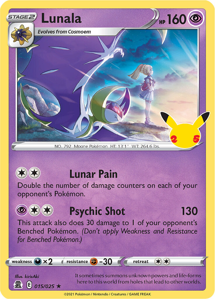 Lunala (015/025) [Celebrations: 25th Anniversary] | North Game Den