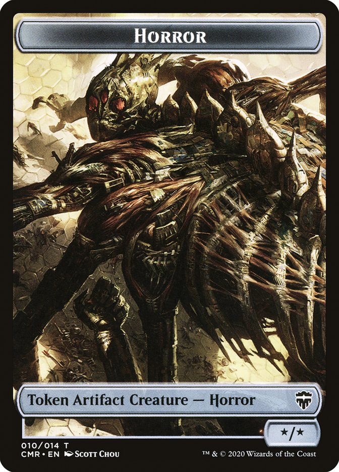 Horror Token [Commander Legends Tokens] | North Game Den