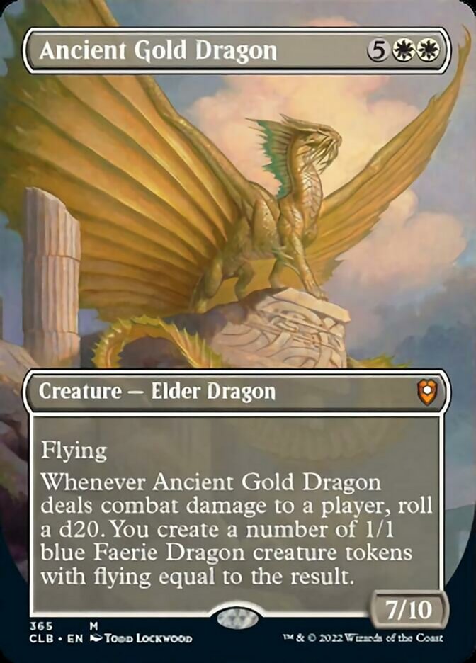 Ancient Gold Dragon (Borderless Alternate Art) [Commander Legends: Battle for Baldur's Gate] | North Game Den