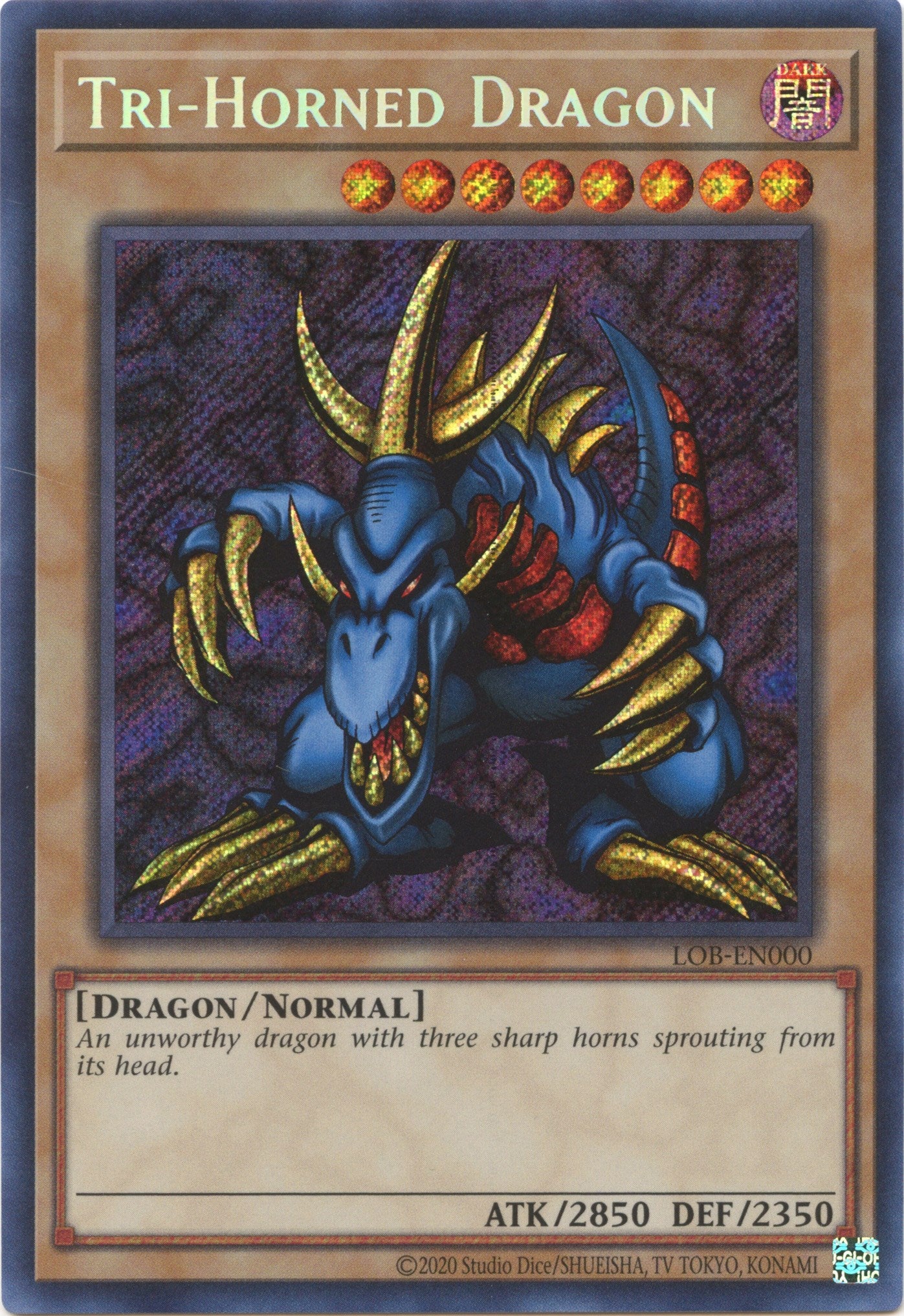 Tri-Horned Dragon (25th Anniversary) [LOB-EN000] Secret Rare | North Game Den