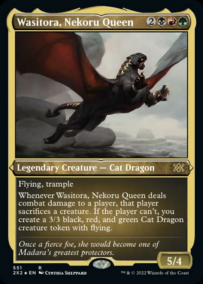 Wasitora, Nekoru Queen (Foil Etched) [Double Masters 2022] | North Game Den