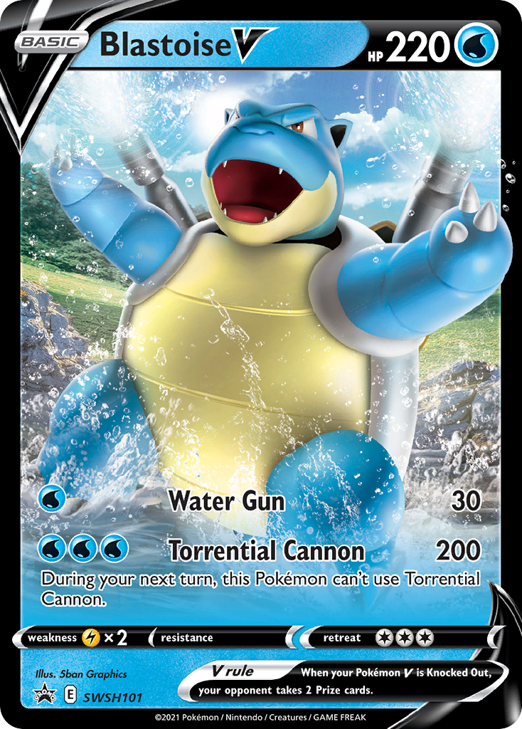 Blastoise V (SWSH101) [Sword & Shield: Black Star Promos] | North Game Den