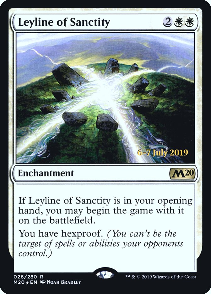 Leyline of Sanctity  [Core Set 2020 Prerelease Promos] | North Game Den