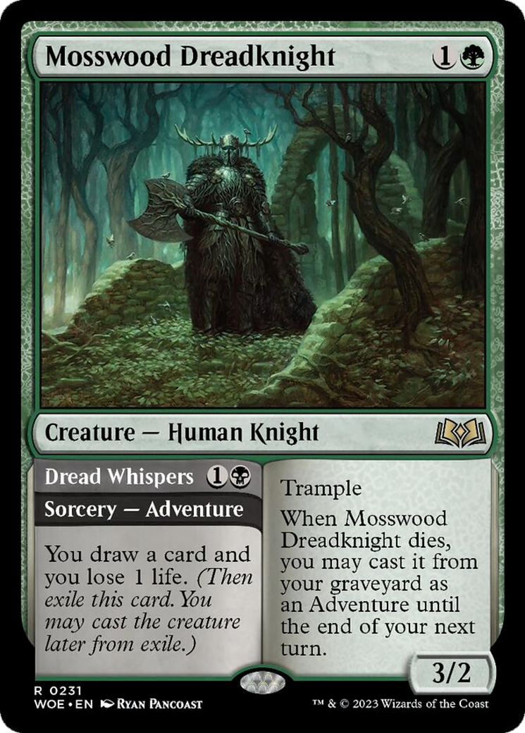 Mosswood Dreadknight // Dread Whispers [Wilds of Eldraine] | North Game Den