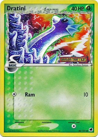 Dratini (46/101) (Delta Species) (Stamped) [EX: Dragon Frontiers] | North Game Den