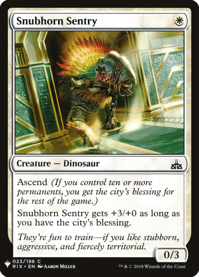 Snubhorn Sentry [Mystery Booster] | North Game Den