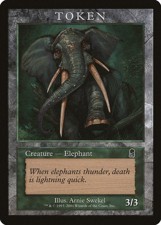 Elephant Token (Odyssey) [Magic Player Rewards 2002] | North Game Den