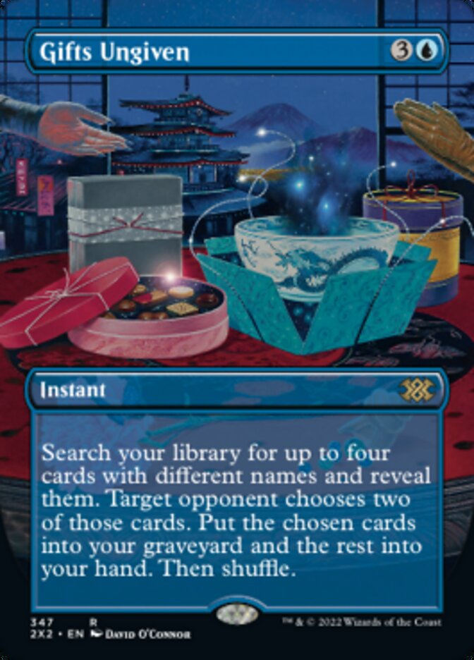 Gifts Ungiven (Borderless Alternate Art) [Double Masters 2022] | North Game Den