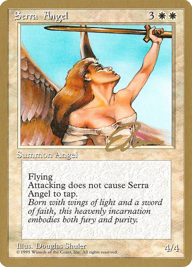 Serra Angel (Eric Tam) [Pro Tour Collector Set] | North Game Den