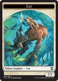 Cat // Soldier Double-sided Token [Commander 2018 Tokens] | North Game Den