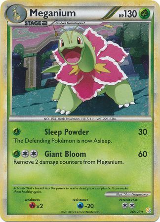 Meganium (26/123) (Cracked Ice Holo) [HeartGold & SoulSilver: Base Set] | North Game Den