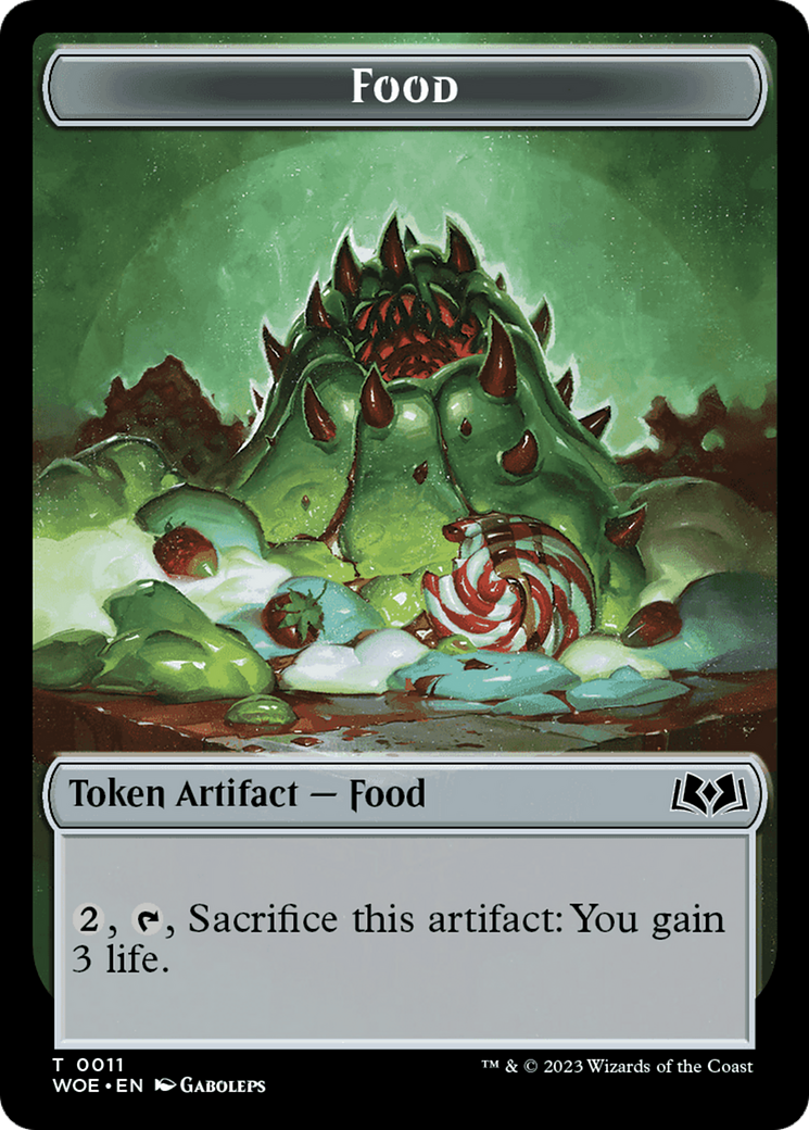 Mouse // Food (0011) Double-Sided Token [Wilds of Eldraine Tokens] | North Game Den