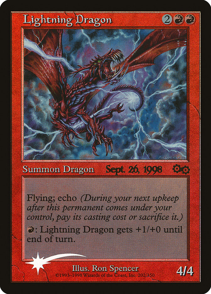 Lightning Dragon [Urza's Saga Promos] | North Game Den