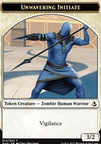 Unwavering Initiate // Wurm Token [Amonkhet Tokens] | North Game Den