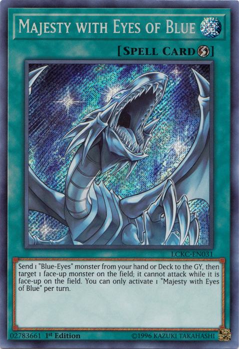 Majesty with Eyes of Blue [LCKC-EN031] Secret Rare | North Game Den