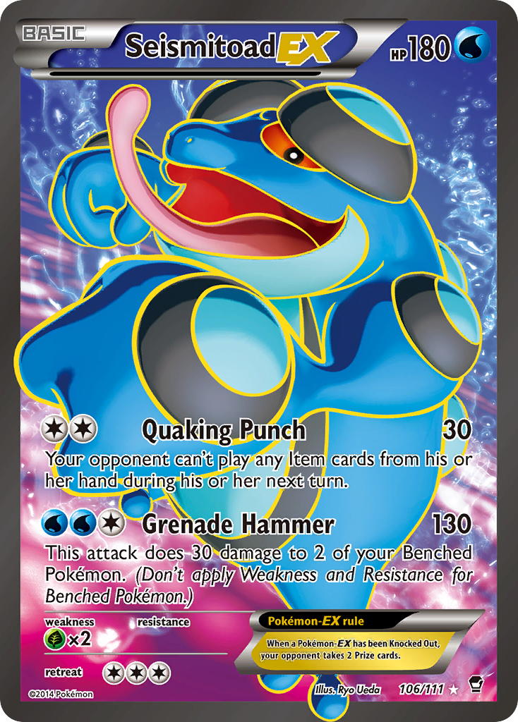 Seismitoad EX (106/111) [XY: Furious Fists] | North Game Den