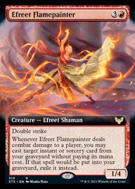 Efreet Flamepainter (Extended) [Strixhaven: School of Mages] | North Game Den