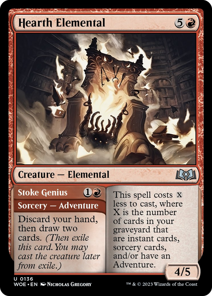 Hearth Elemental // Stoke Genius [Wilds of Eldraine] | North Game Den