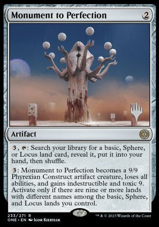 Monument to Perfection (Promo Pack) [Phyrexia: All Will Be One Promos] | North Game Den