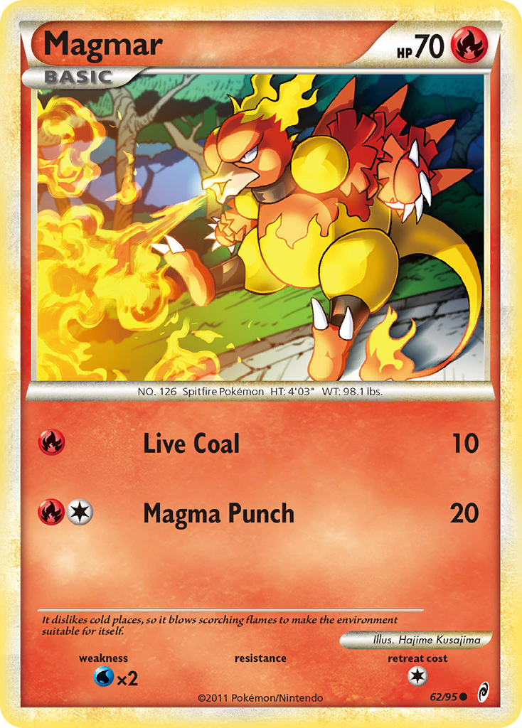 Magmar (62/95) [HeartGold & SoulSilver: Call of Legends] | North Game Den