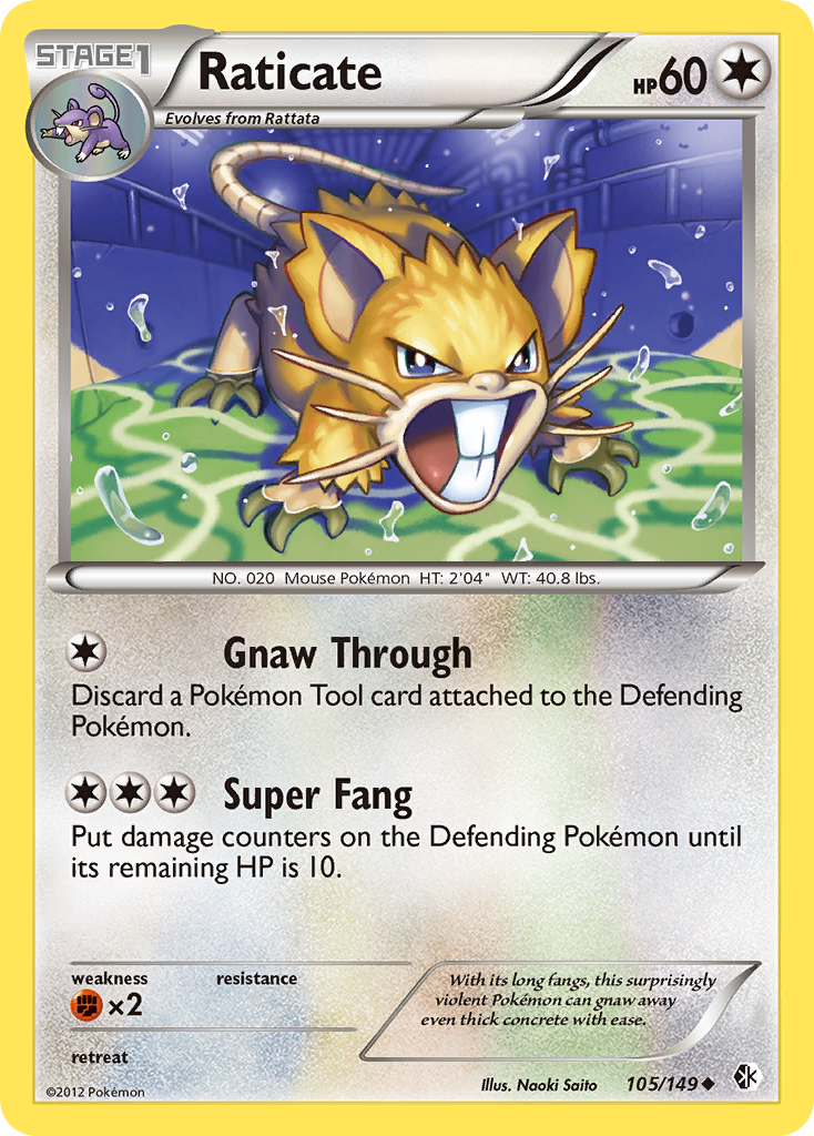 Raticate (105/149) [Black & White: Boundaries Crossed] | North Game Den
