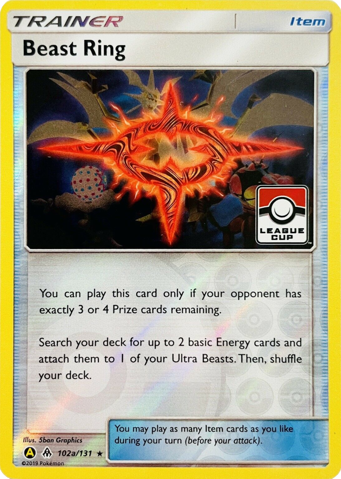 Beast Ring (102a/131) (League Promo) [Sun & Moon: Forbidden Light] | North Game Den