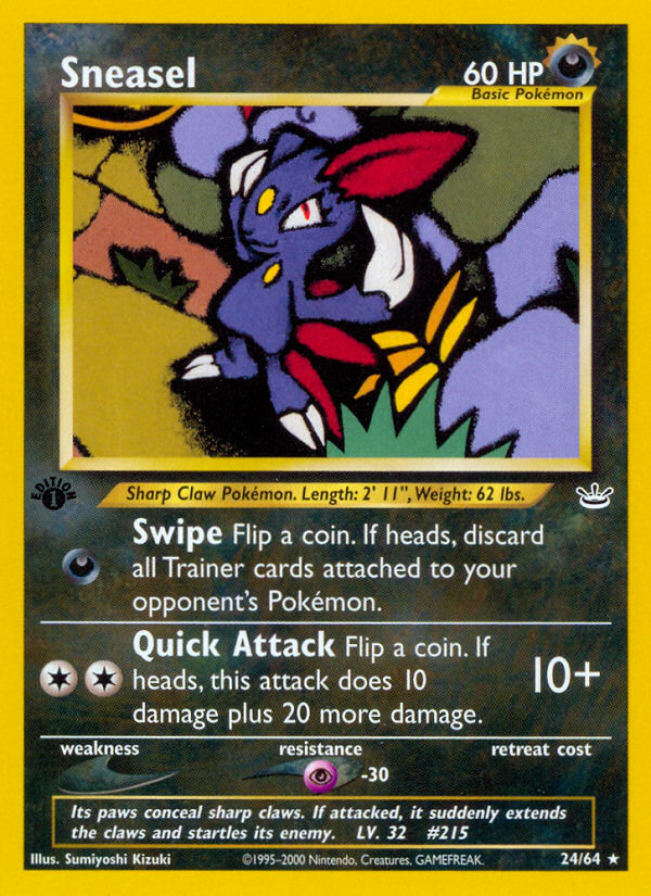 Sneasel (24/64) [Neo Revelation 1st Edition] | North Game Den