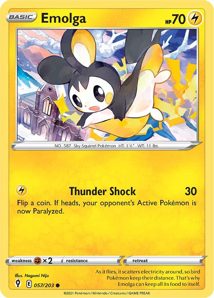 Emolga (057/203) [Sword & Shield: Evolving Skies] | North Game Den