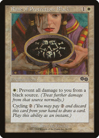 Rune of Protection: Black [Urza's Saga] | North Game Den