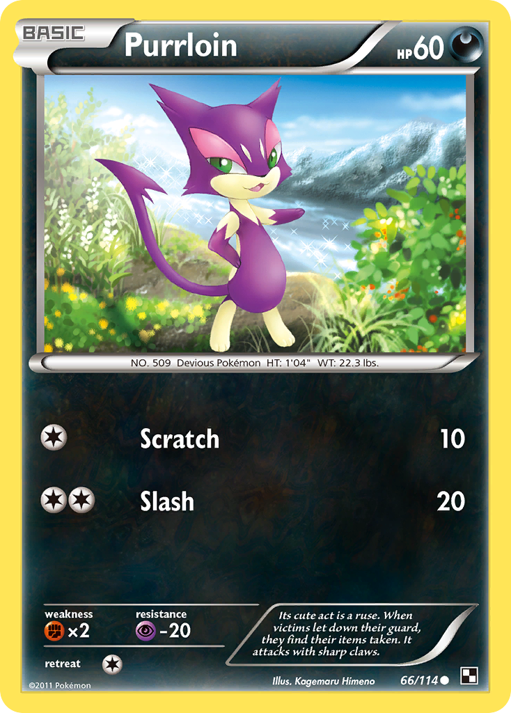 Purrloin (66/114) [Black & White: Base Set] | North Game Den