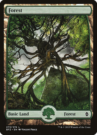 Forest (273) - Full Art [Battle for Zendikar] | North Game Den