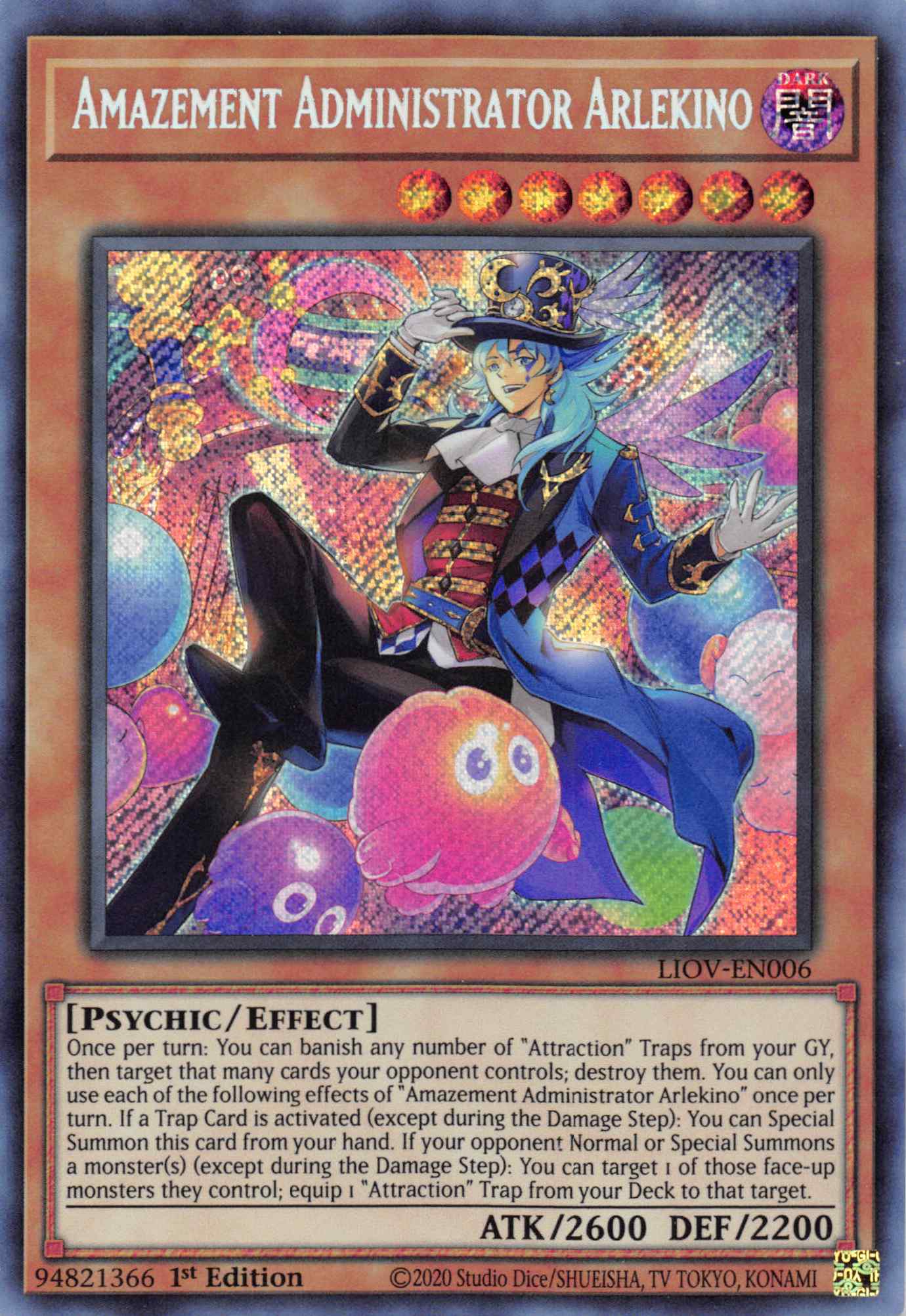 Amazement Administrator Arlekino [LIOV-EN006] Secret Rare | North Game Den