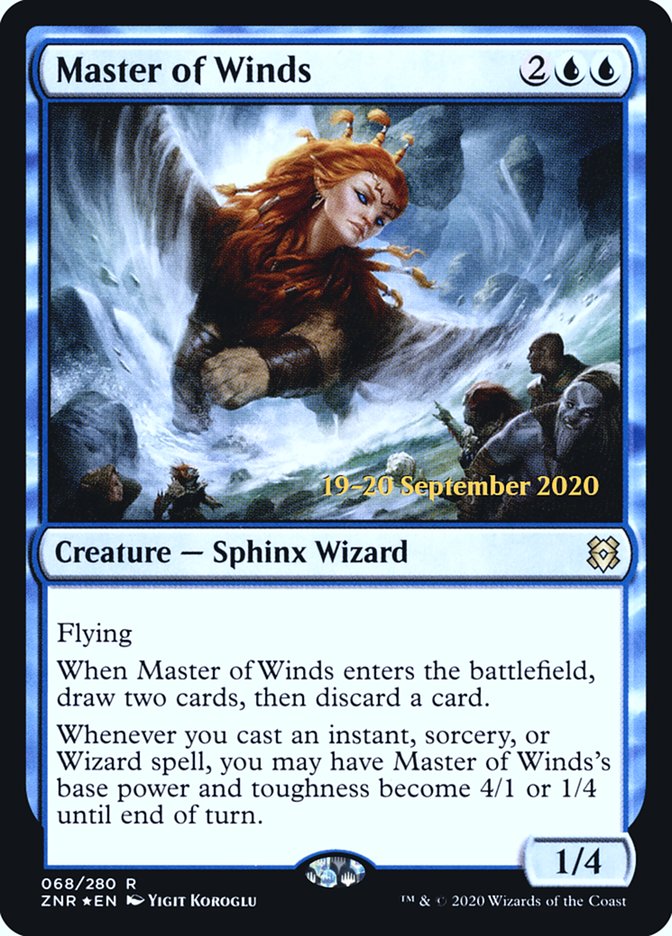 Master of Winds  [Zendikar Rising Prerelease Promos] | North Game Den