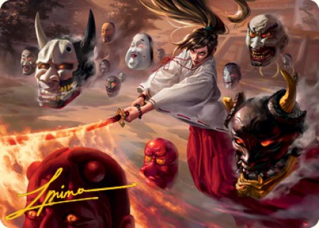 Unquenchable Fury Art Card (Gold-Stamped Signature) [Kamigawa: Neon Dynasty Art Series] | North Game Den