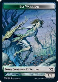 Elf Warrior // Germ Double-sided Token [Double Masters Tokens] | North Game Den
