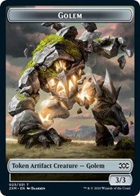 Golem // Thopter (008) Double-sided Token [Double Masters Tokens] | North Game Den