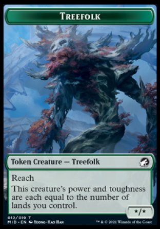 Treefolk Token [Innistrad: Midnight Hunt Tokens] | North Game Den