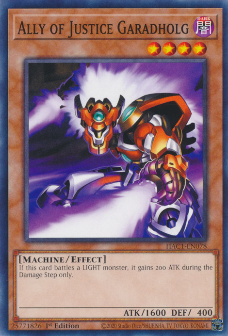 Ally of Justice Garadholg [HAC1-EN078] Common | North Game Den