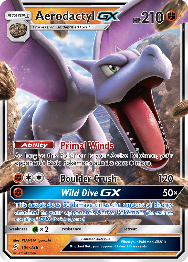 Aerodactyl GX (106/236) [Sun & Moon: Unified Minds] | North Game Den