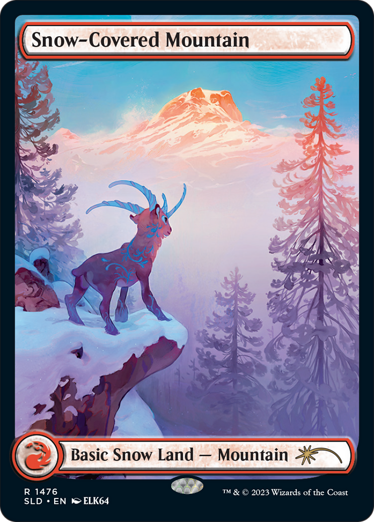 Snow-Covered Mountain (1476) (Rainbow Foil) [Secret Lair Drop Series] | North Game Den