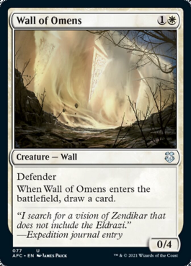 Wall of Omens [Dungeons & Dragons: Adventures in the Forgotten Realms Commander] | North Game Den