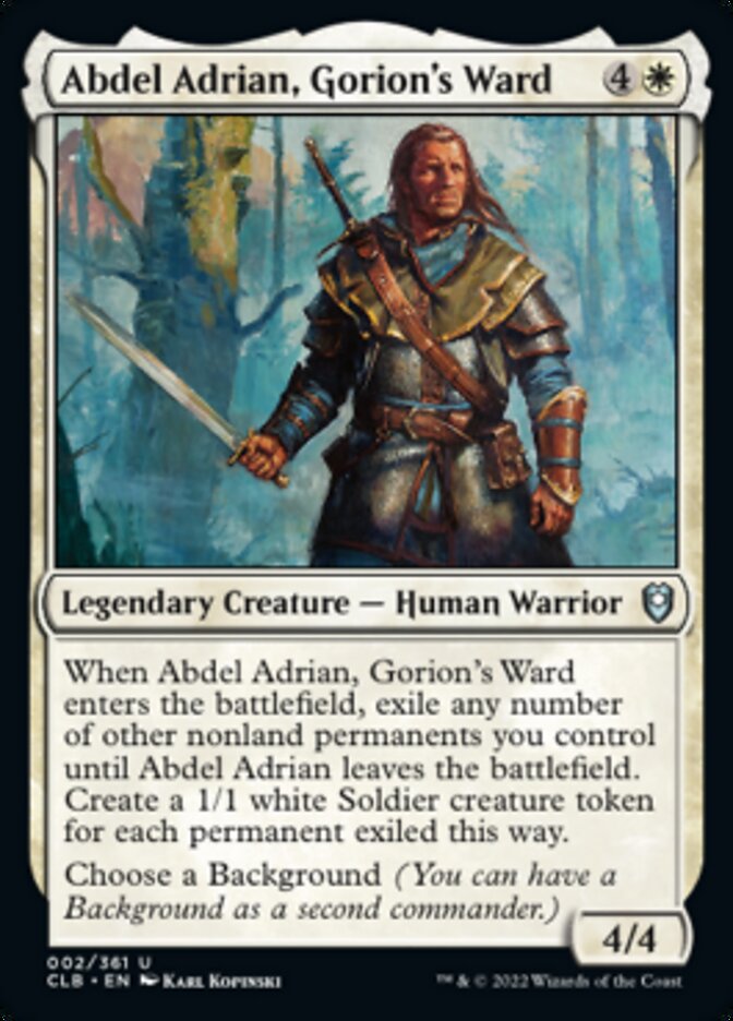 Abdel Adrian, Gorion's Ward [Commander Legends: Battle for Baldur's Gate] | North Game Den