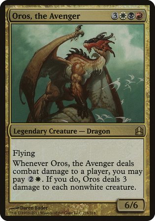 Oros, the Avenger (Oversized) [Commander 2011 Oversized] | North Game Den