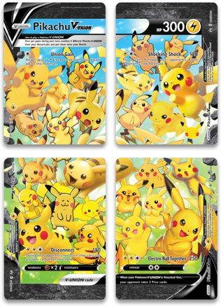 Pikachu V-UNION (Set of 4) [Sword & Shield: Black Star Promos] | North Game Den