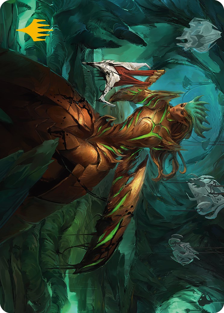 Glissa Sunslayer Art Card (Gold-Stamped Signature) [Phyrexia: All Will Be One Art Series] | North Game Den
