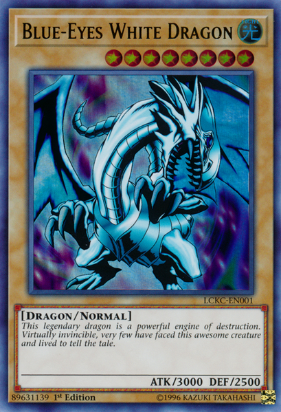 Blue-Eyes White Dragon (Version 1) [LCKC-EN001] Ultra Rare | North Game Den